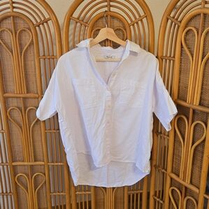 Madewell White Button-Up Shirt